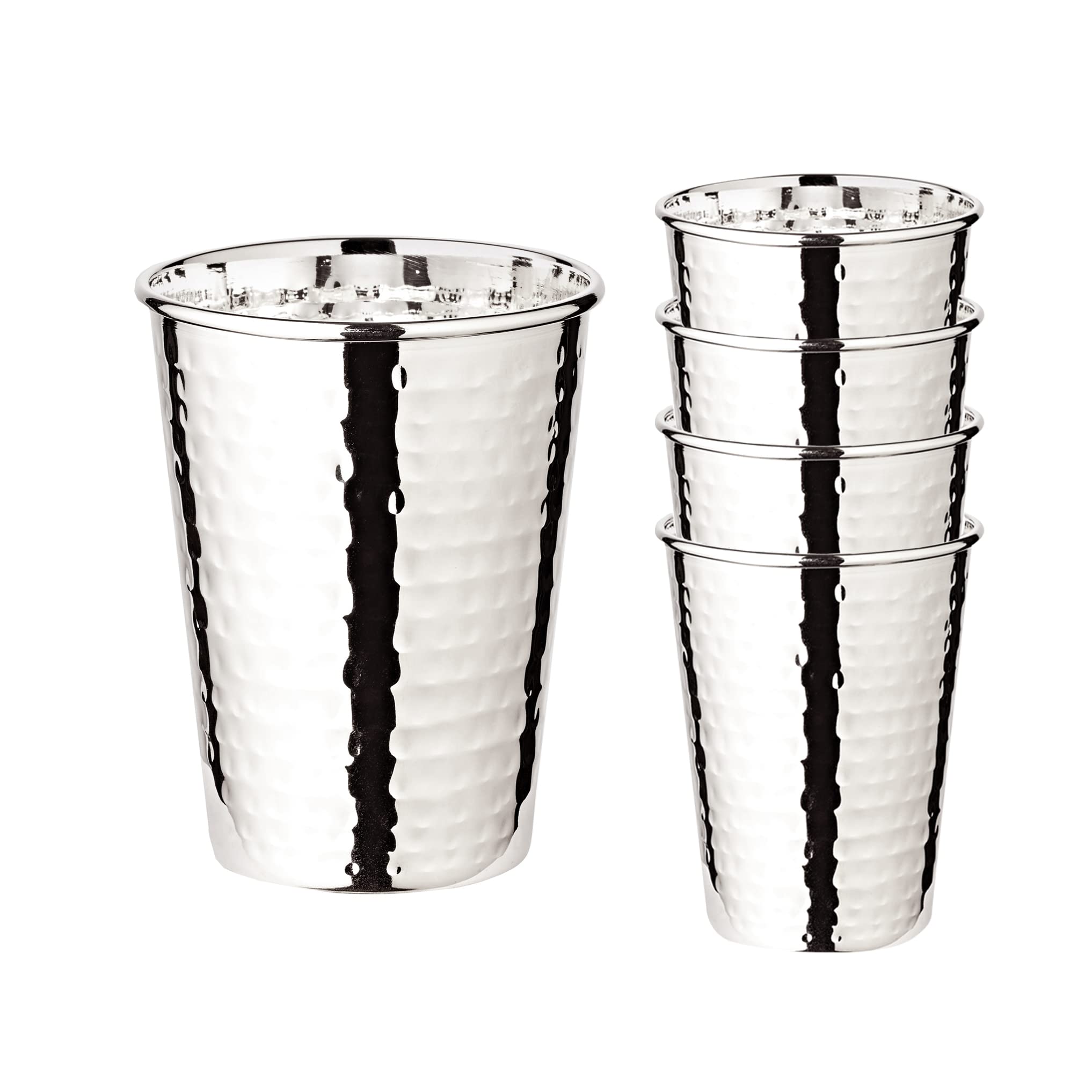 edzard-mido-silberbecher-4er-set-10-cm-geh-mmert-versilbert image 1