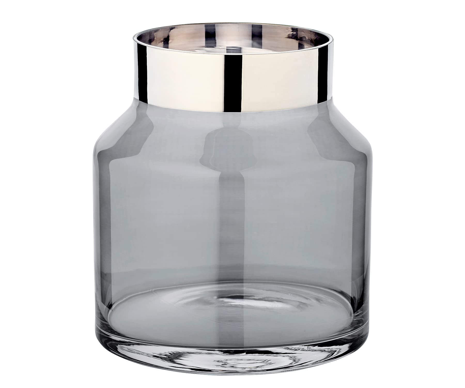 edzard-gabi-dark-vase-kristallglas-19-cm-platinrand image 1