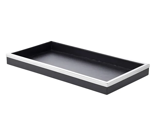 edzard-porto-jake-tablett-38x20-cm-schwarz-kunstleder image 1