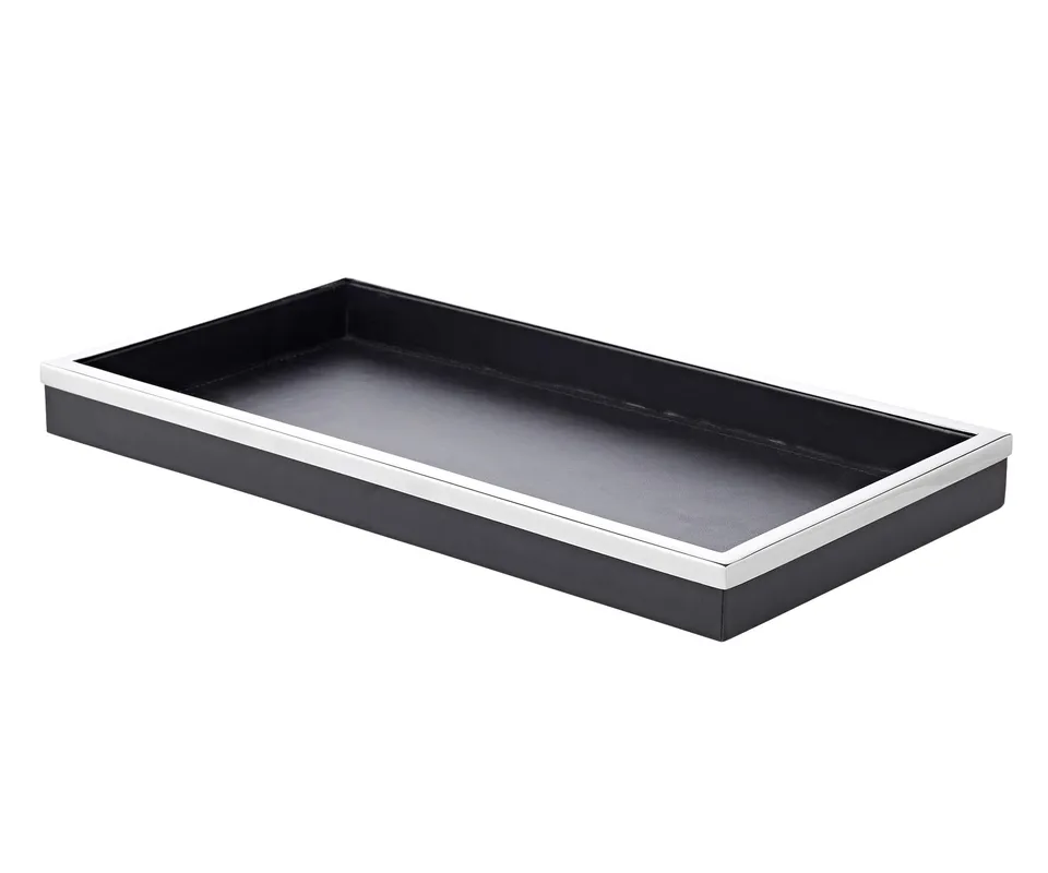 edzard-porto-jake-tablett-38x20-cm-schwarz-kunstleder image 1