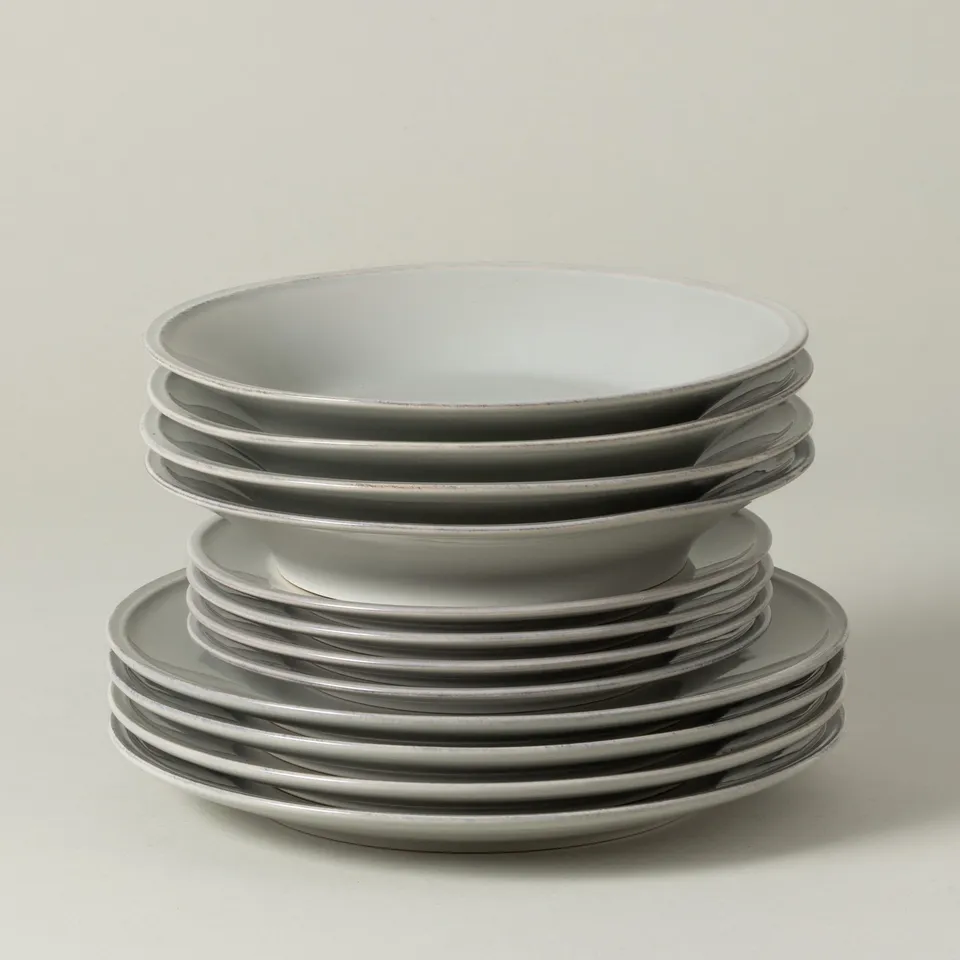 costa-nova-friso-tafelservice-12-tlg-grau-steingut image 1