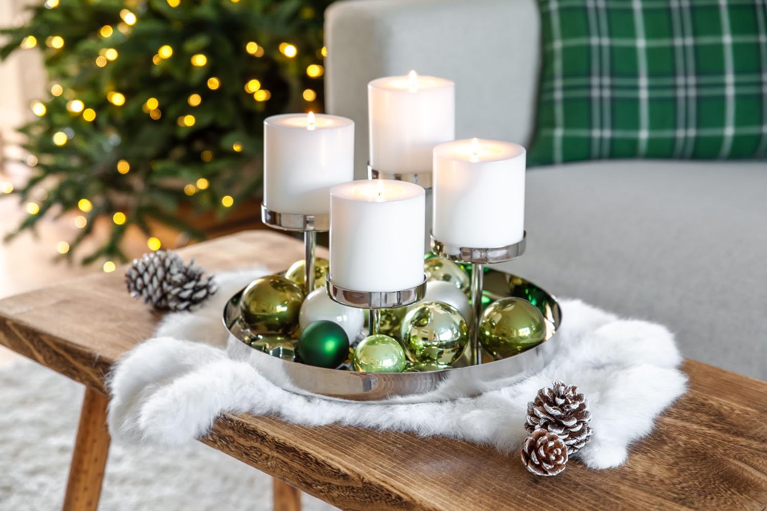 edzard-milano-adventskranz-marbella-31-cm-edelstahl image 3