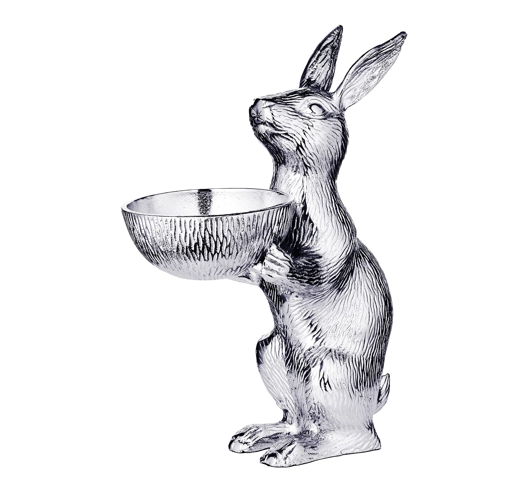 edzard-bert-hase-mit-schale-deko-versilbert-31-cm image 1