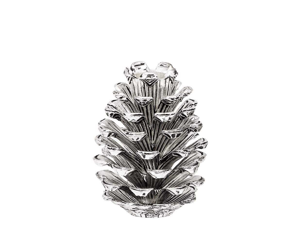 edzard-kingston-zapfen-kerzenleuchter-9-cm-silber-stabkerze image 1