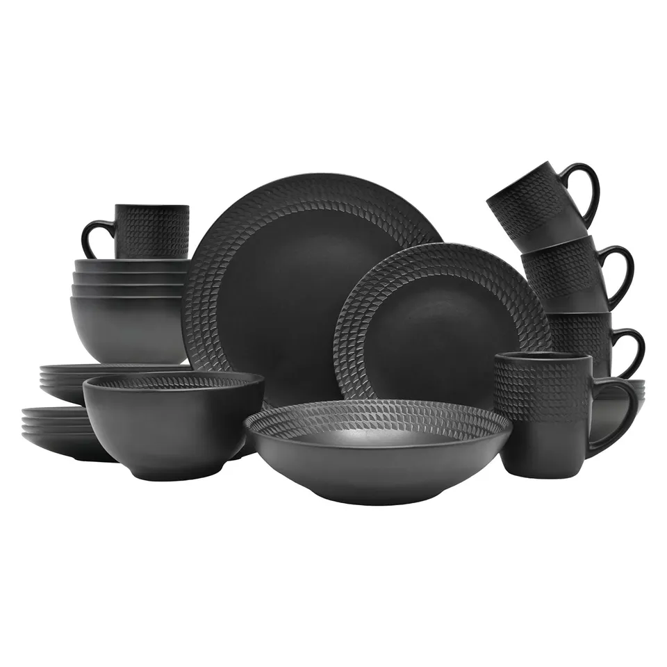 echtwerk-kombiservice-blackstyle-stoneware-30tlg image 1