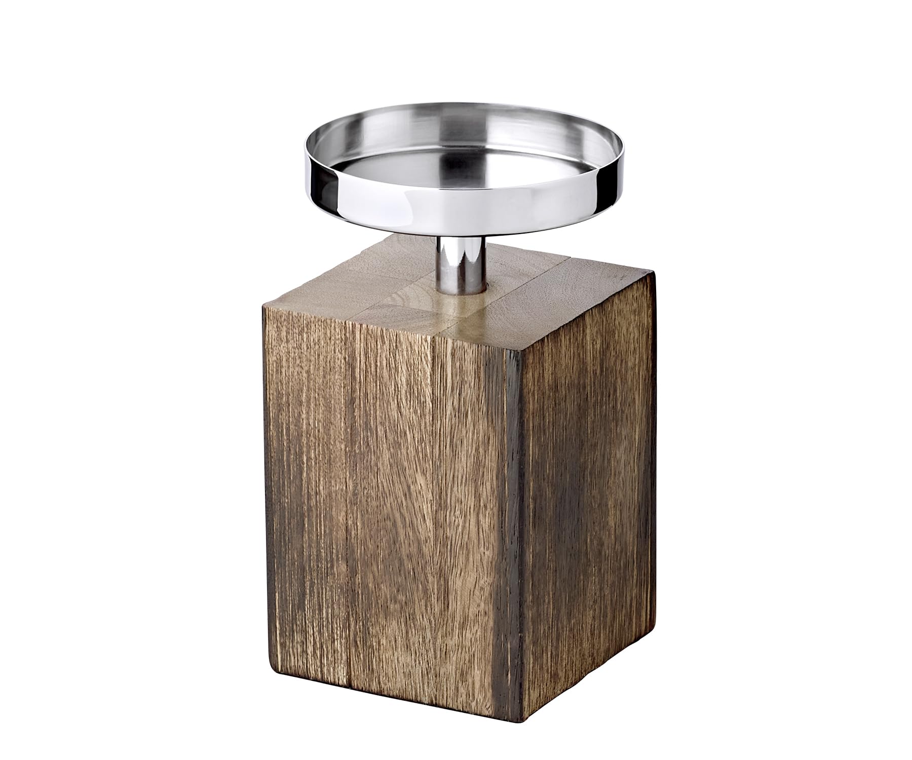 edzard-meo-windlicht-31-cm-edelstahl-holz-glas image 2