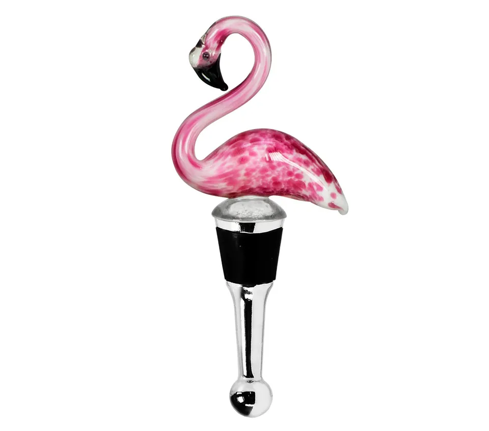 edzard-flamingo-flaschenverschluss-glas-13-cm-handarbeit image 1