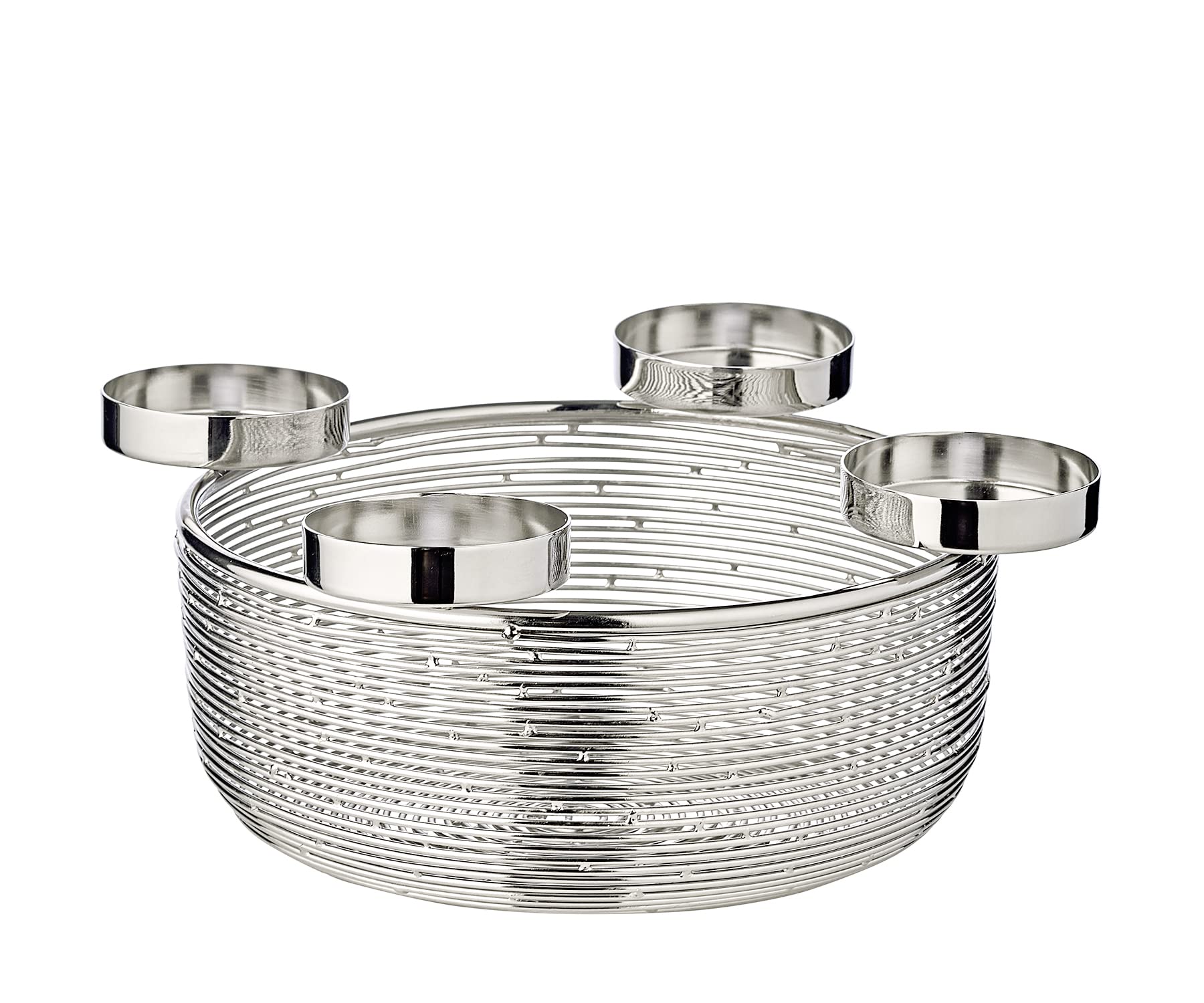 edzard-milano-adventskranz-rio-26-cm-edelstahl-hochglanz image 3