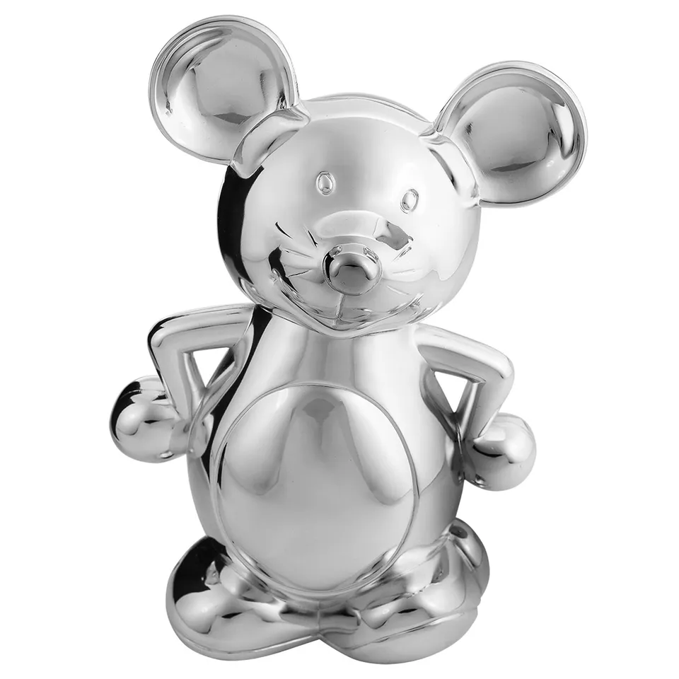 edzard-bert-maus-spardose-19-cm-versilbert-taufgeschenk image 1