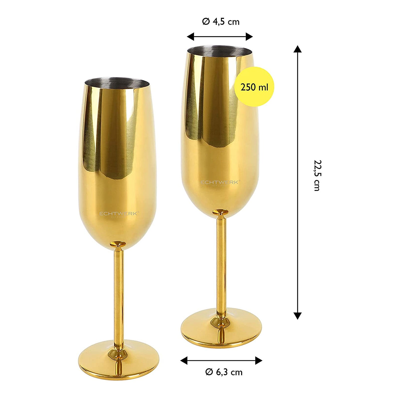 echtwerk-wine-dining-sektkelche-edelstahl-2tlg-250ml-silber image 6
