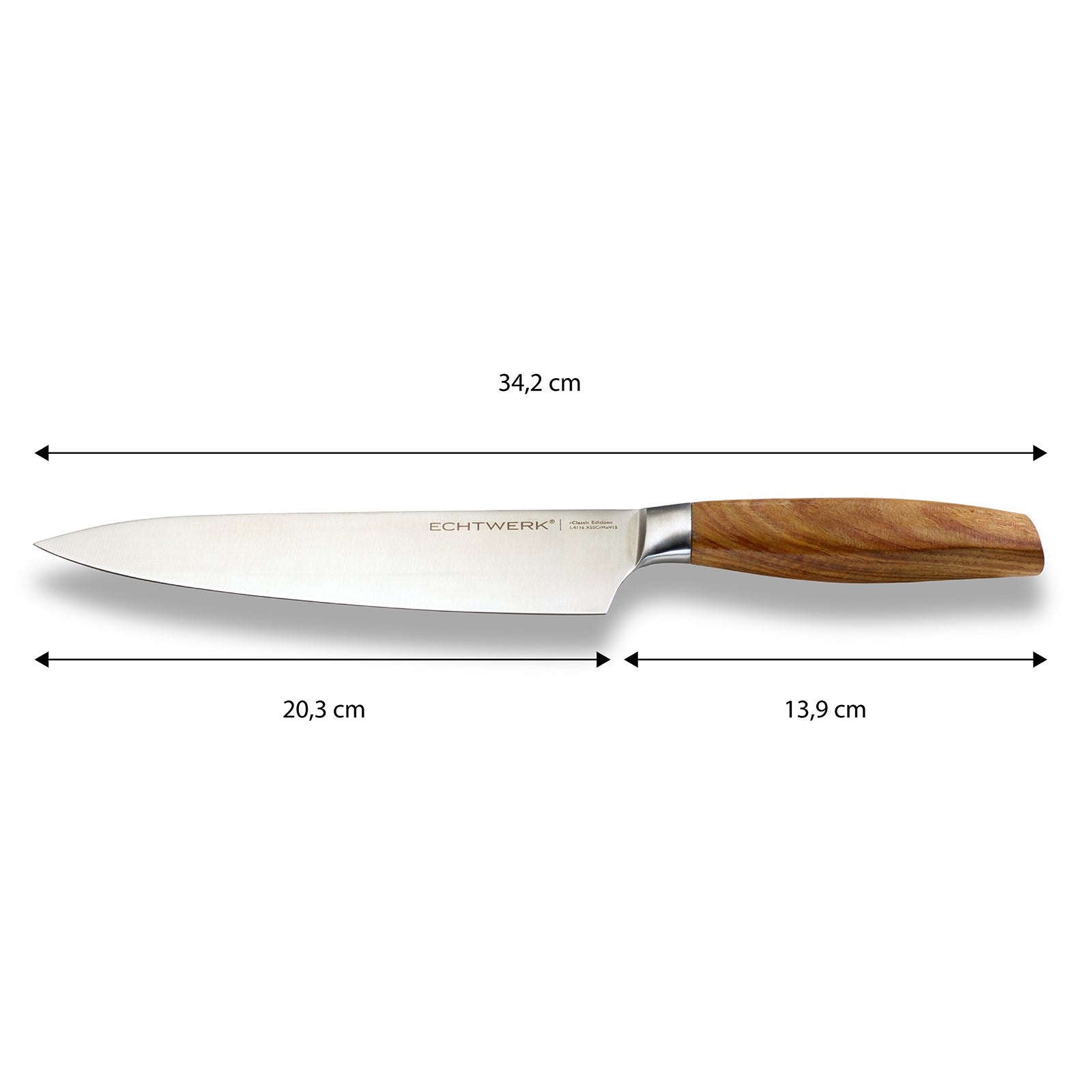 echtwerk-classic-kochmesser-20-cm-akazienholz-edelstahl image 3