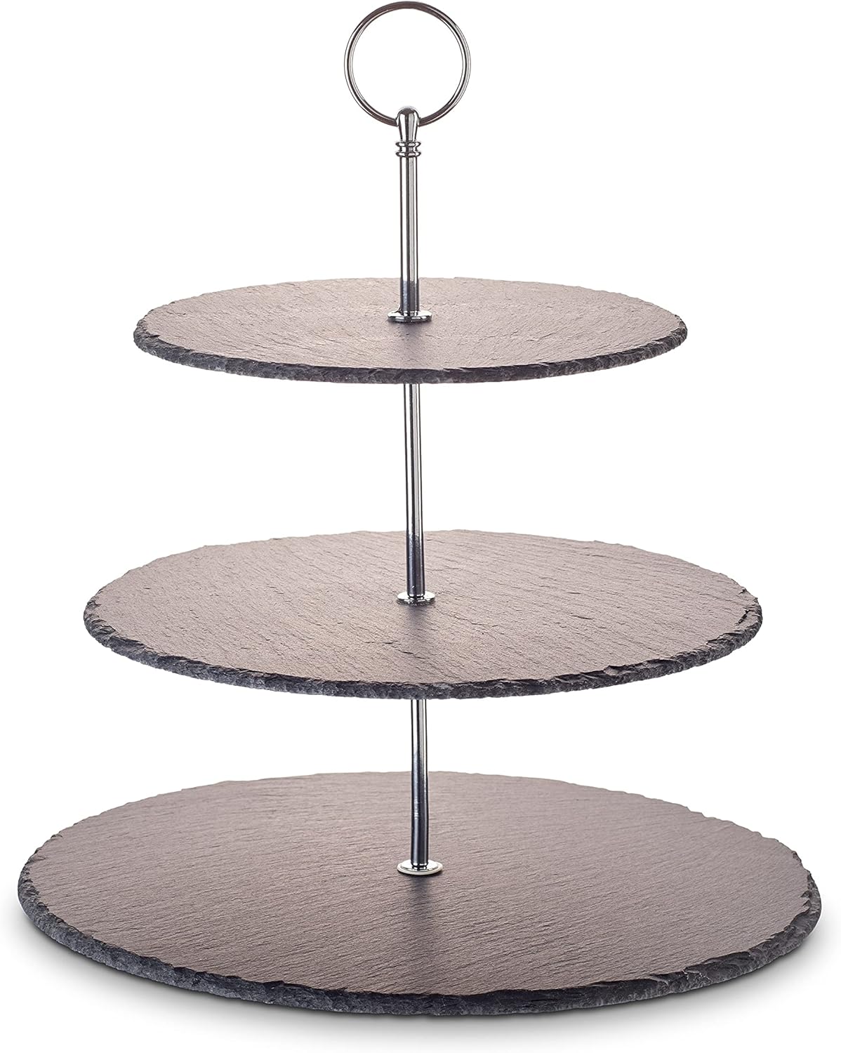 echtwerk-geschirr-etagere-3-st-ckig-schiefer-20-25-30-silber image 1