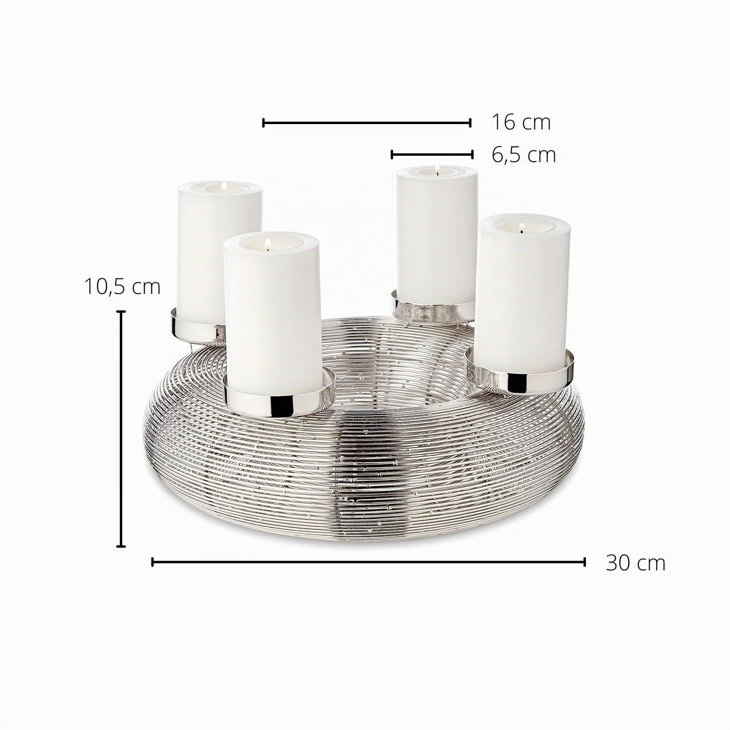 edzard-milano-verona-adventskranz-30-cm-edelstahl image 3