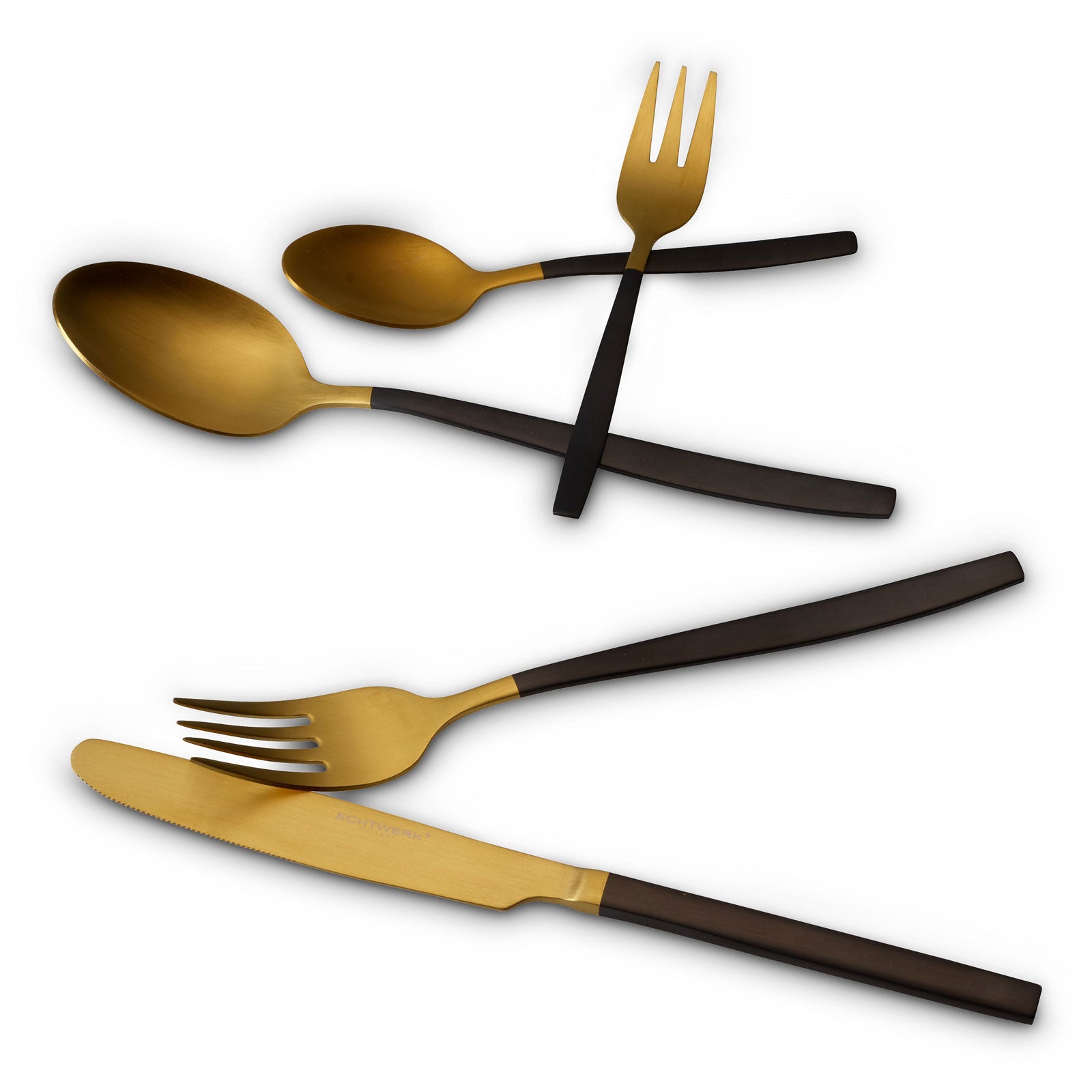 echtwerk-positano-due-besteck-set-30tlg-matt-gold-6-personen image 2