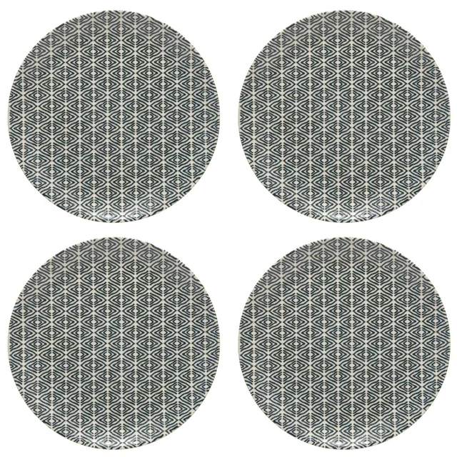 costa-nova-elements-dessertteller-4er-diamond-weave-beige image 1