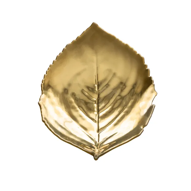 costa-nova-riviera-teller-blatt-hortensie-gold-feinsteinzeug image 1