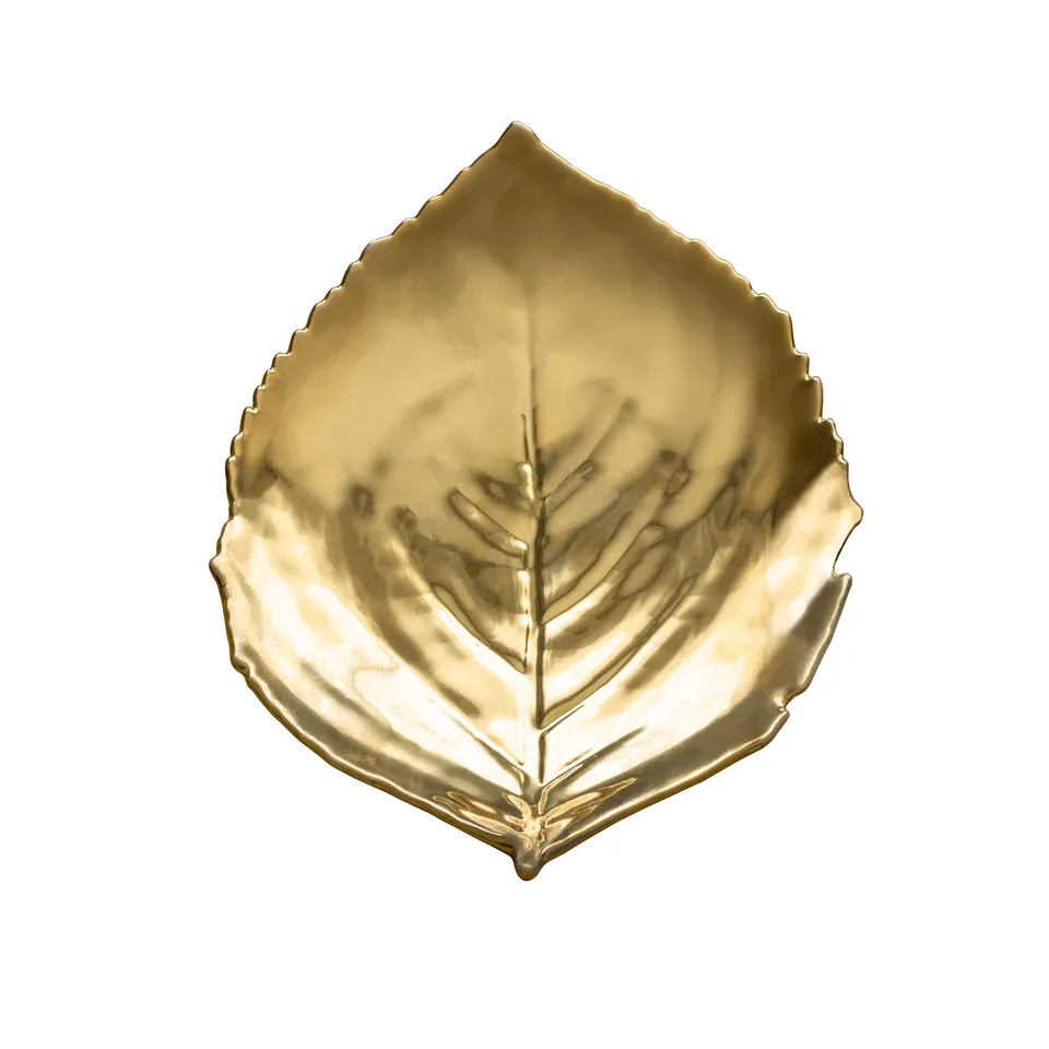 costa-nova-riviera-teller-blatt-hortensie-gold-feinsteinzeug image 1