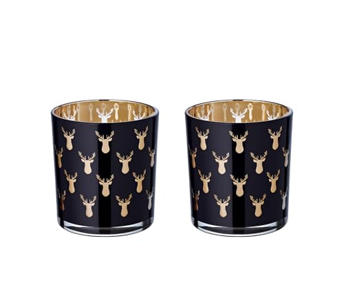 edzard-rosy-teelichtglas-2er-set-schwarz-gold-8-cm image 7