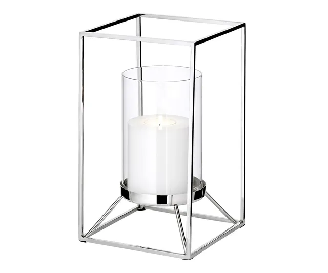 edzard-marie-windlicht-edelstahl-glas-h-25-cm-stumpenkerzen image 1