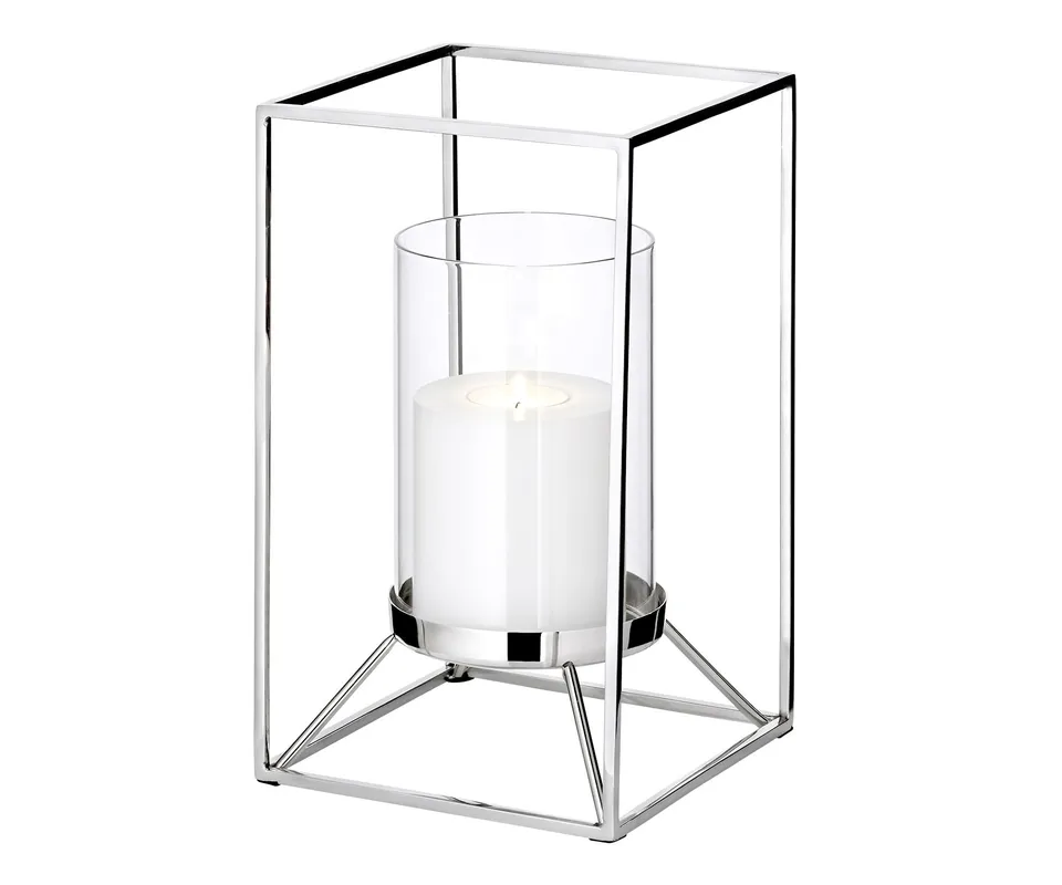 edzard-marie-windlicht-edelstahl-glas-h-25-cm-stumpenkerzen image 1