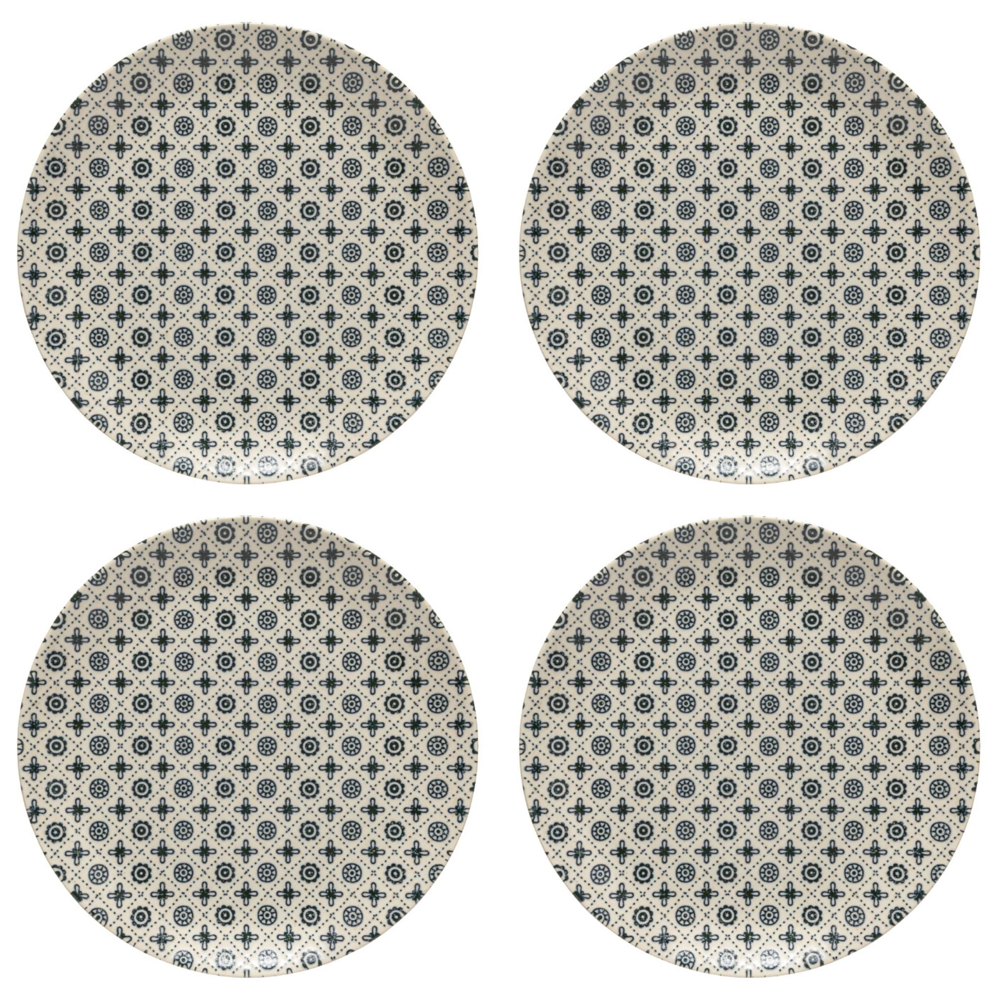 costa-nova-elements-dessertteller-set-4-tlg-little-garden-beige image 1
