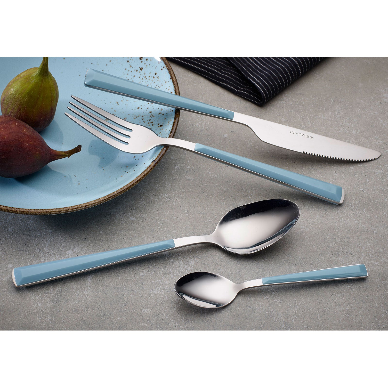 echtwerk-basic-besteck-set-24-tlg-schwarz-kunststoffgriff image 6