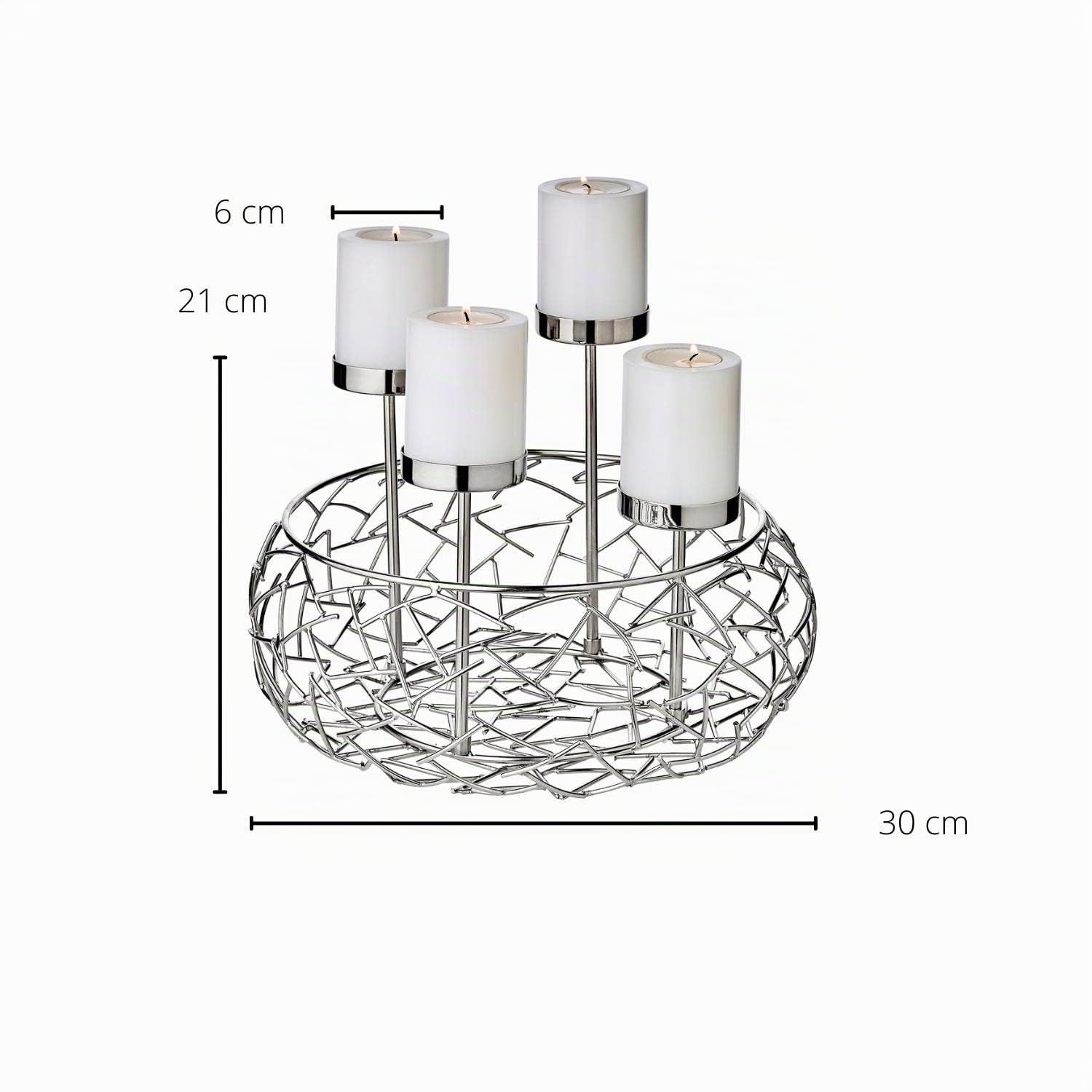 edzard-milano-adventskranz-edelstahl-30-cm-silber image 4