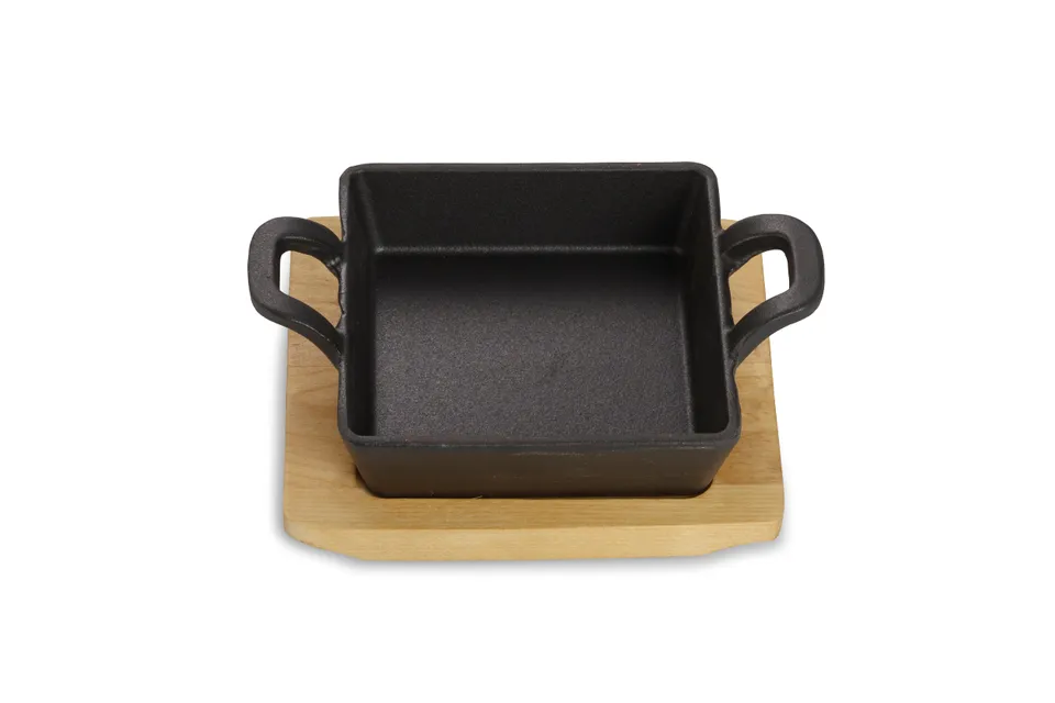 echtwerk-servierschale-gusseisen-12-6cm-mit-servierbrett image 1