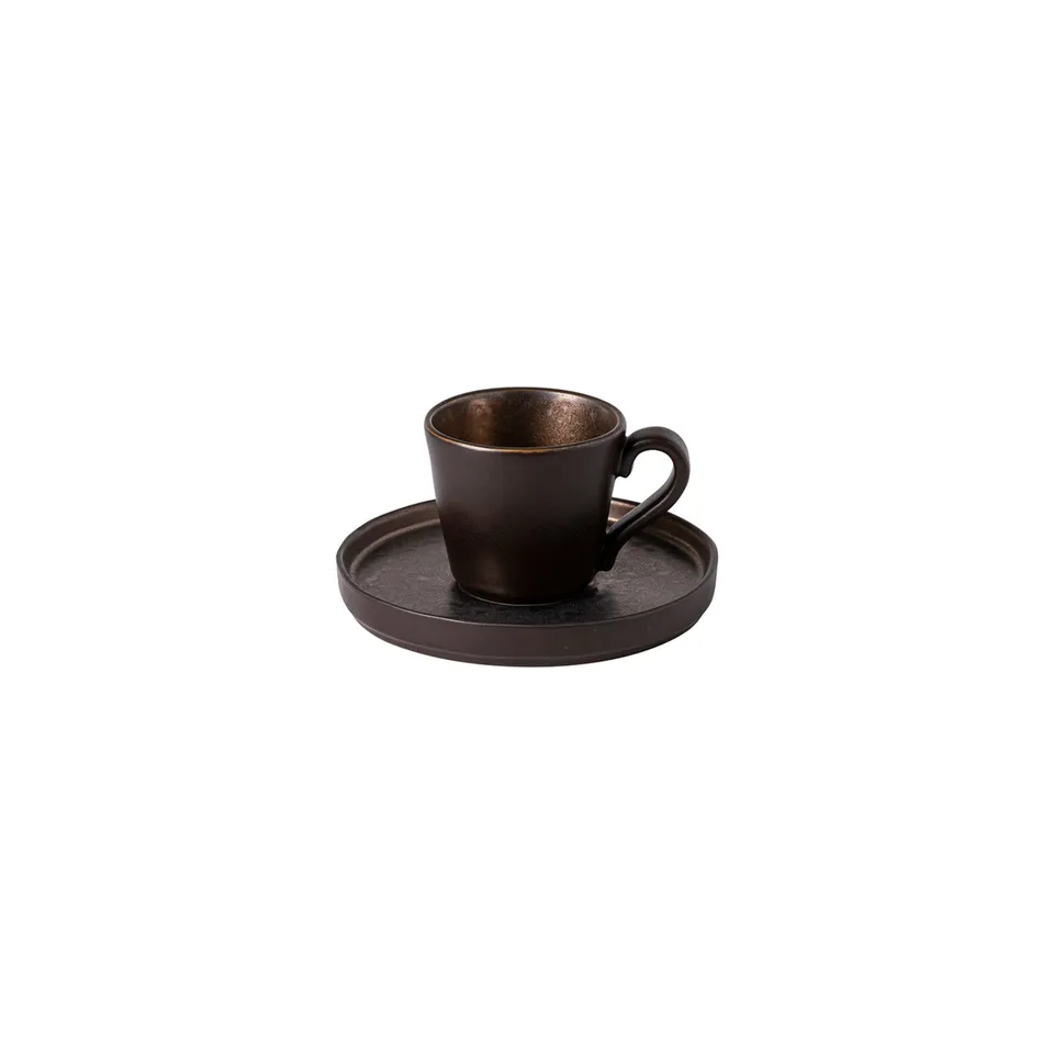 costa-nova-lagoa-espressotasse-mit-untertasse-metal-castanho image 1