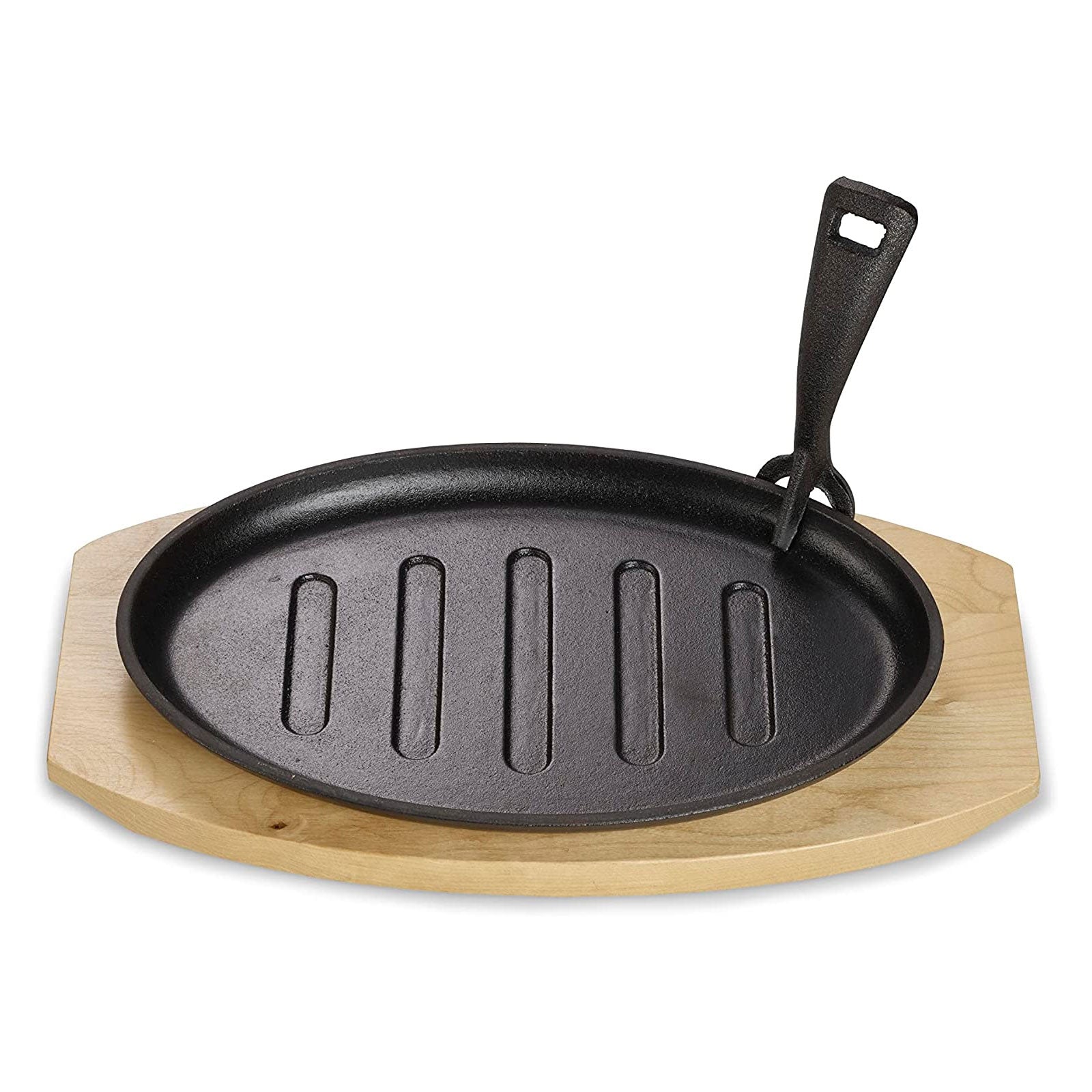 echtwerk-servierpfanne-gusseisen-grillstreifen-brett-1-tlg image 3