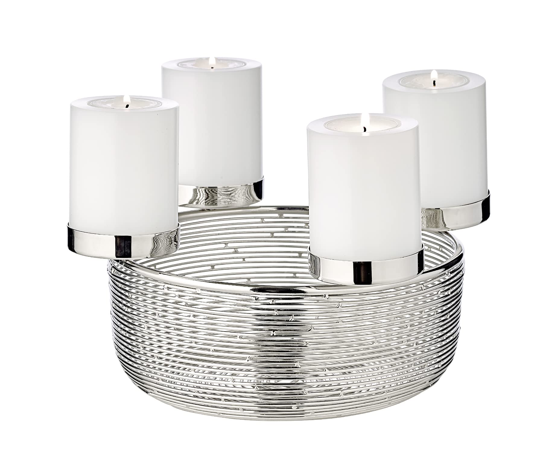 edzard-milano-adventskranz-rio-26-cm-edelstahl-hochglanz image 1