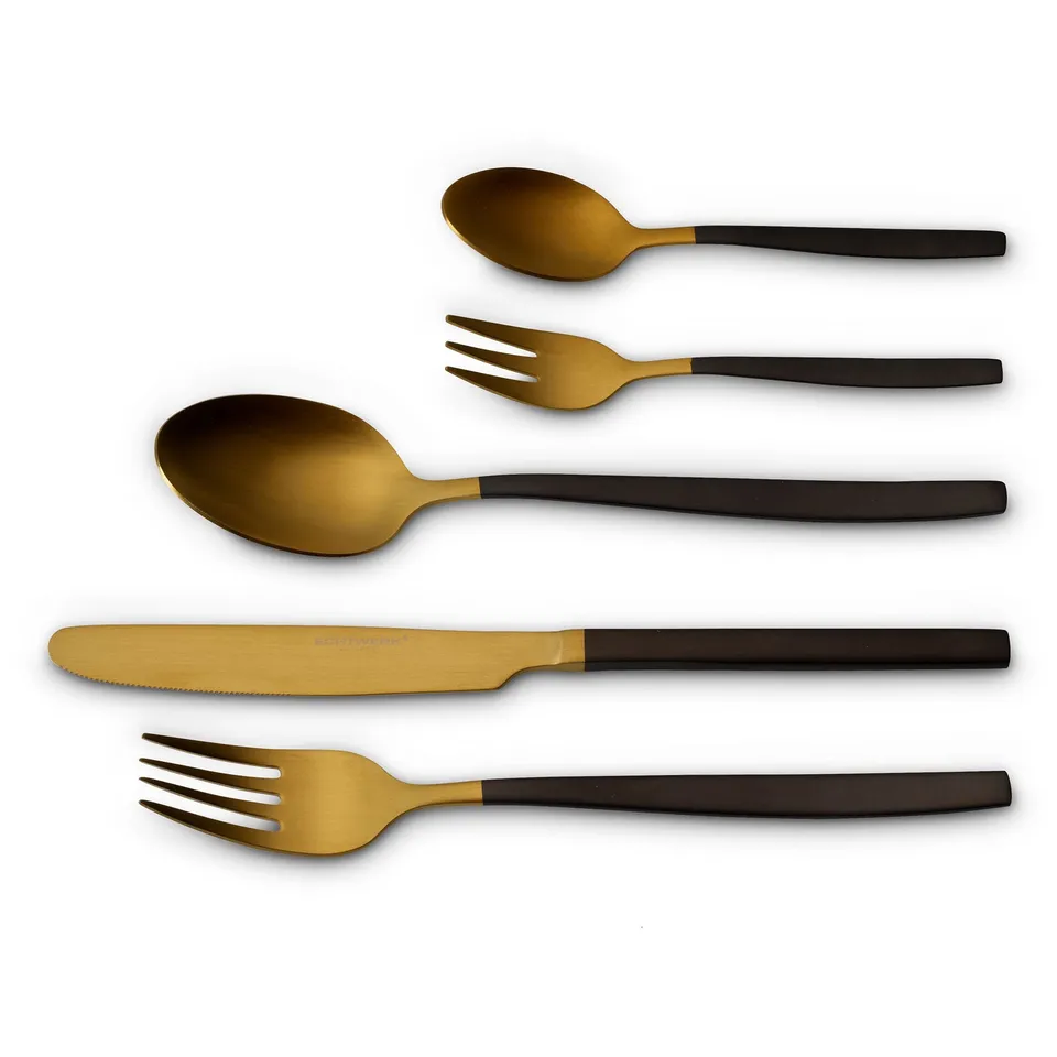 echtwerk-positano-due-besteck-set-30tlg-matt-gold-6-personen image 1