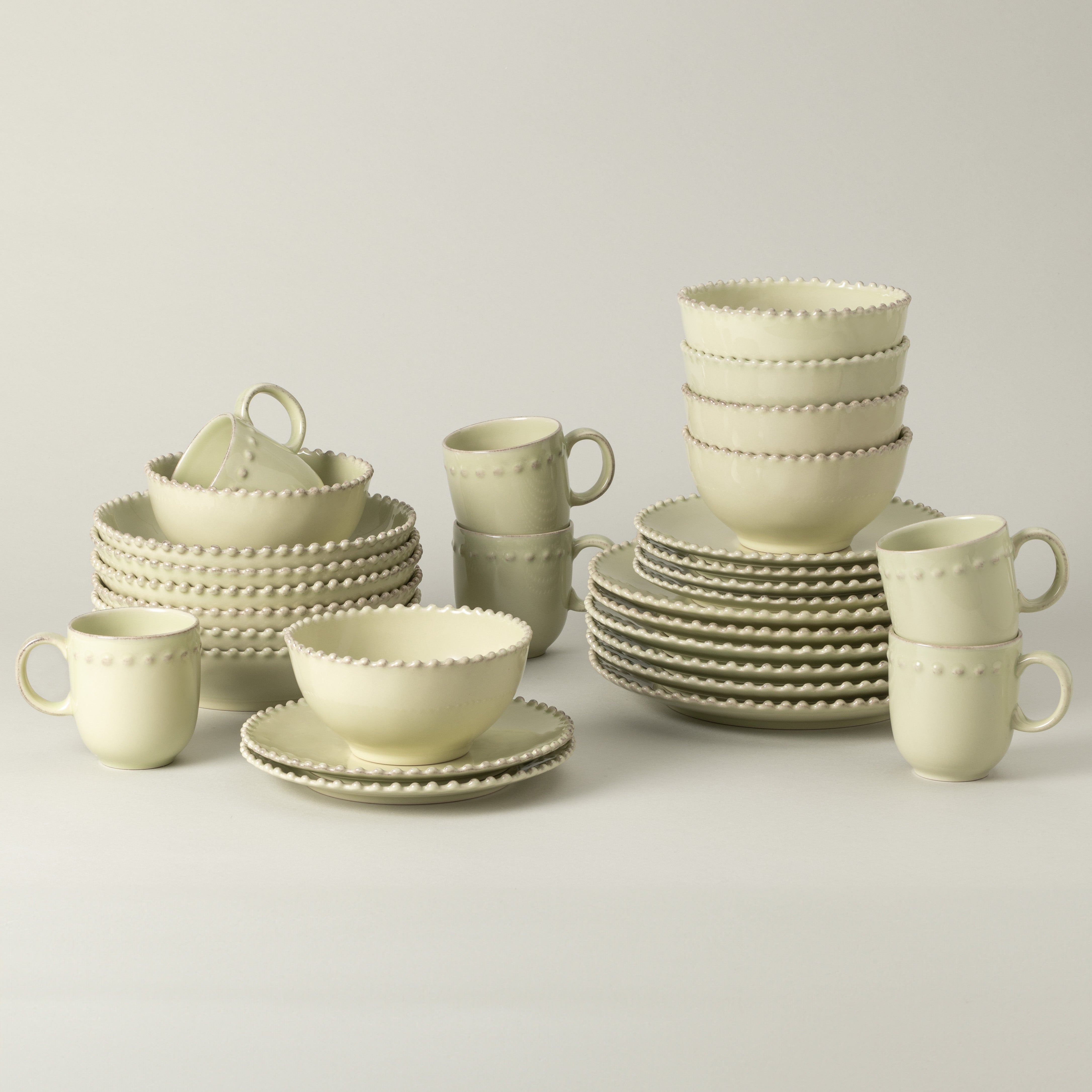 costa-nova-pearl-geschirrset-30-tlg-lilly-gr-n-mit-becher image 1
