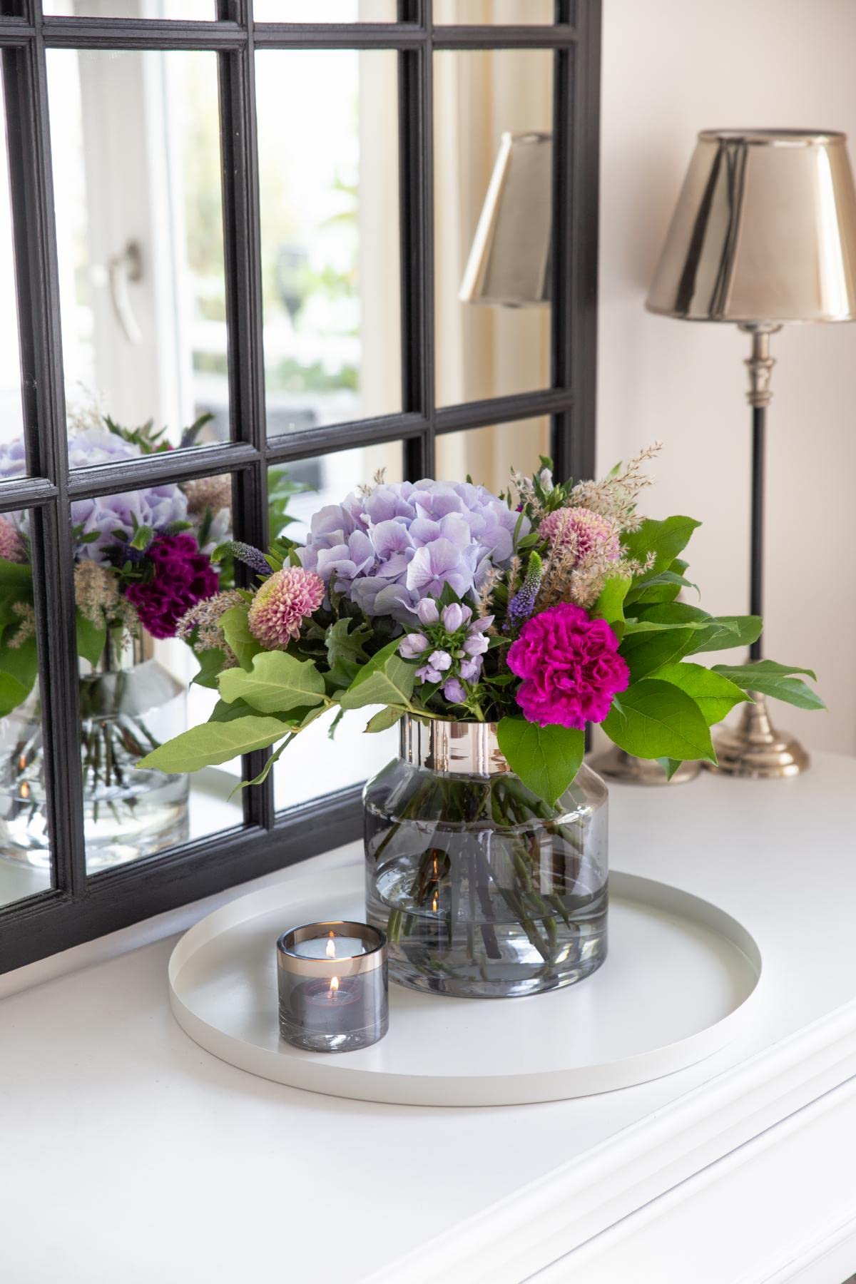 edzard-gabi-dark-vase-kristallglas-19-cm-platinrand image 4
