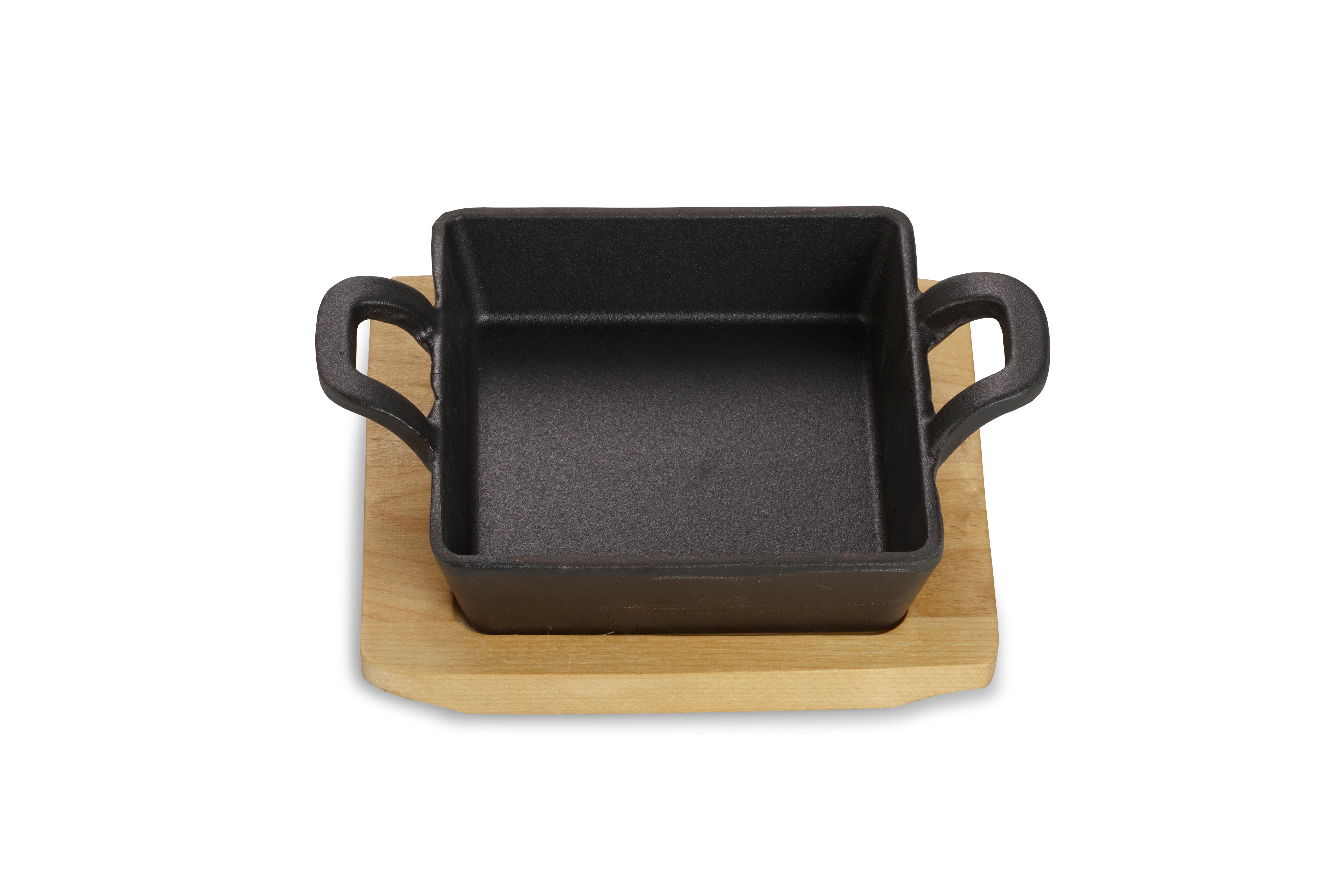 echtwerk-servierschale-gusseisen-12-6cm-mit-servierbrett image 1