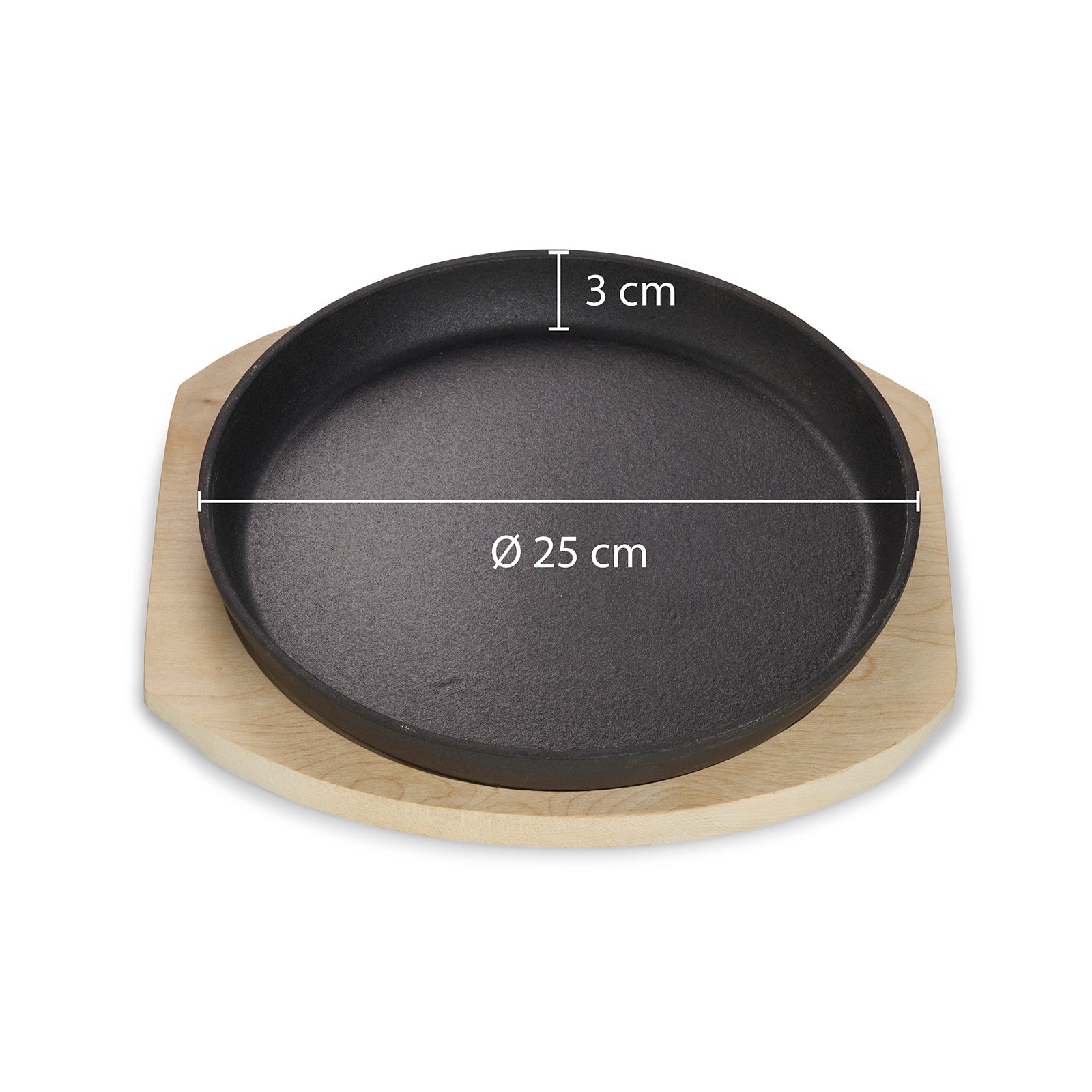 echtwerk-bbq-servierpfanne-gusseisen-25cm-1-tlg-mit-brett image 5