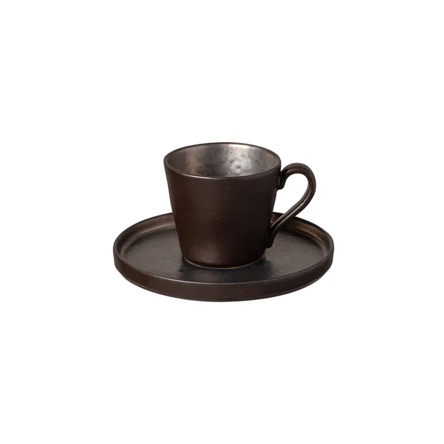 costa-nova-lagoa-teetasse-mit-untertasse-metal-braun image 1