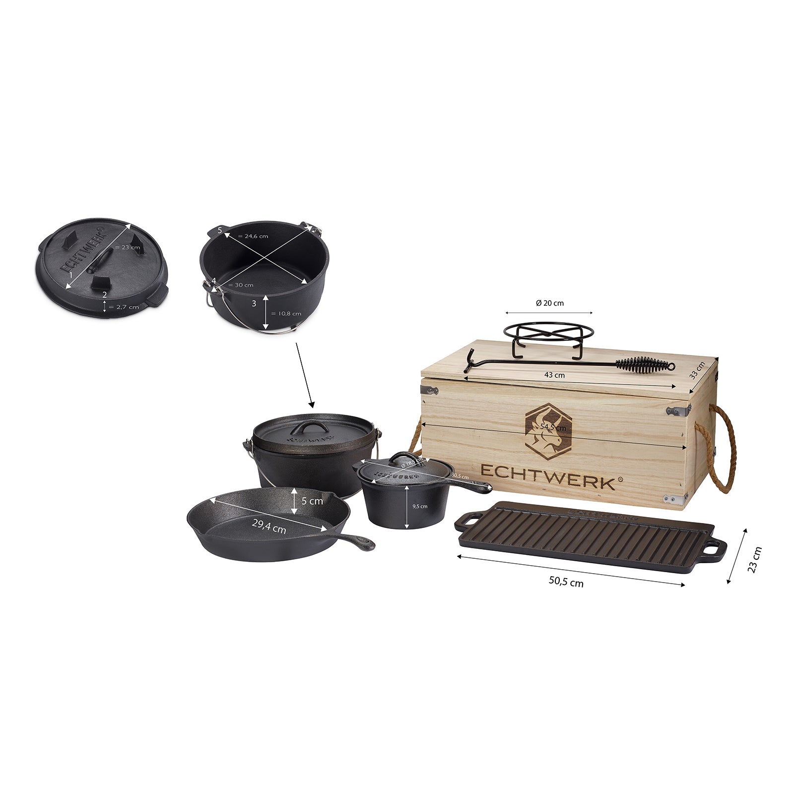 echtwerk-bbq-dutch-oven-set-7-tlg-gusseisen-holzkiste image 6