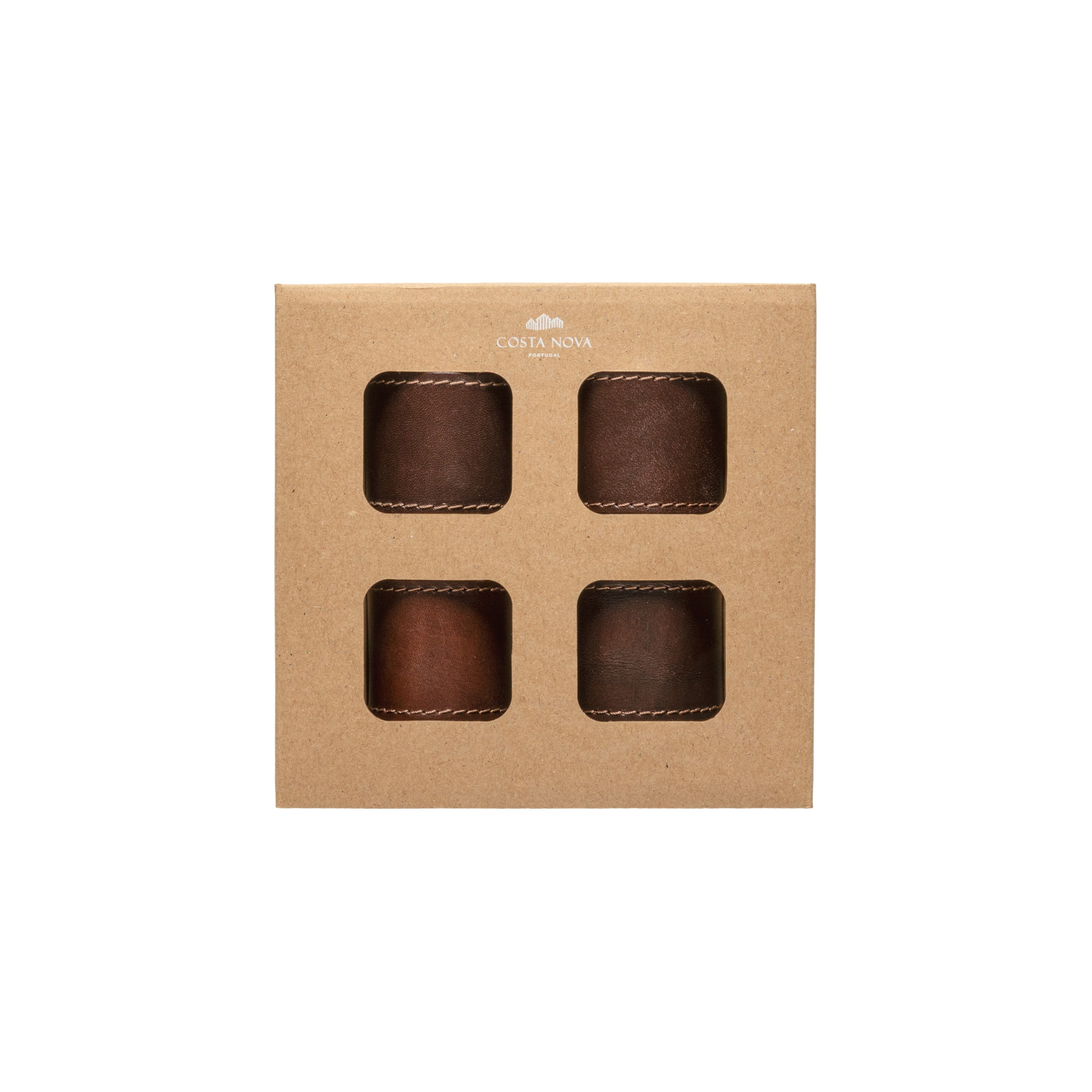 costa-nova-leather-collection-serviettenringe-leder-braun-4er image 1