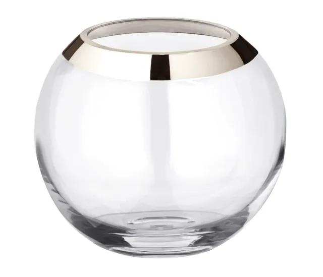 edzard-antonia-mirinde-kugelvase-kristallglas-platinrand-18-cm image 1