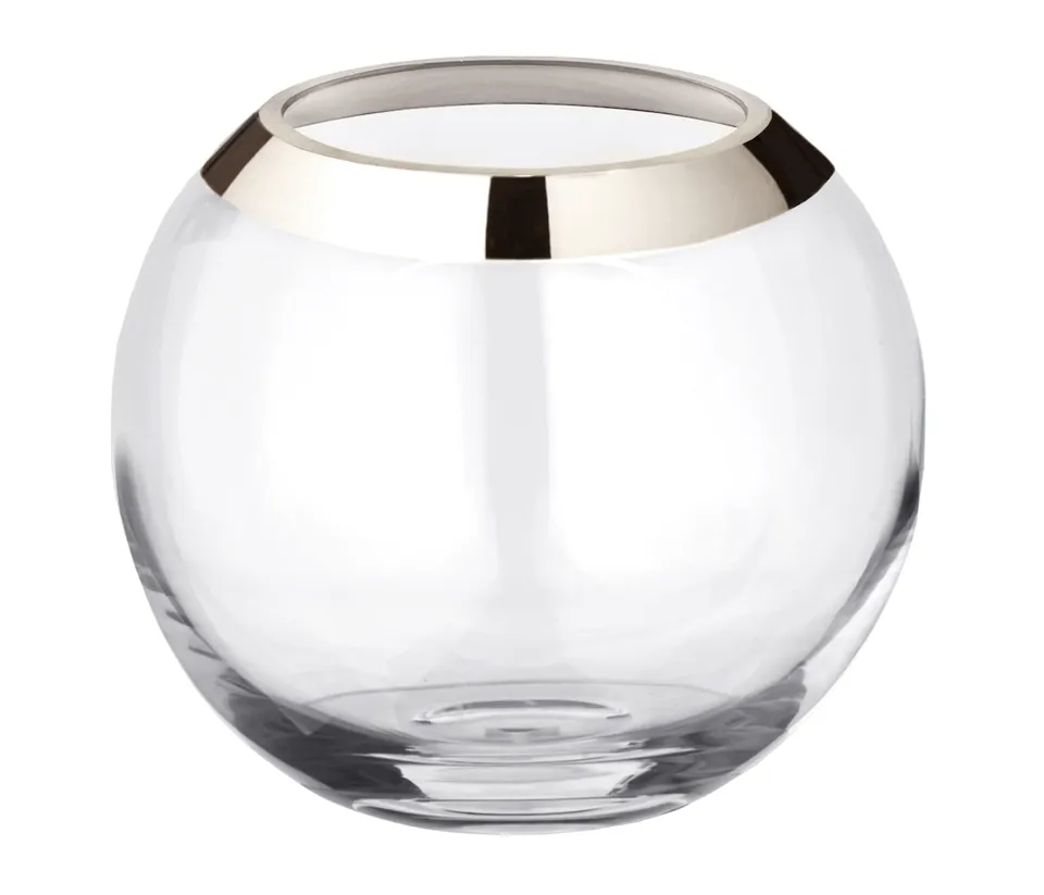 edzard-antonia-mirinde-kugelvase-kristallglas-platinrand-18-cm image 1