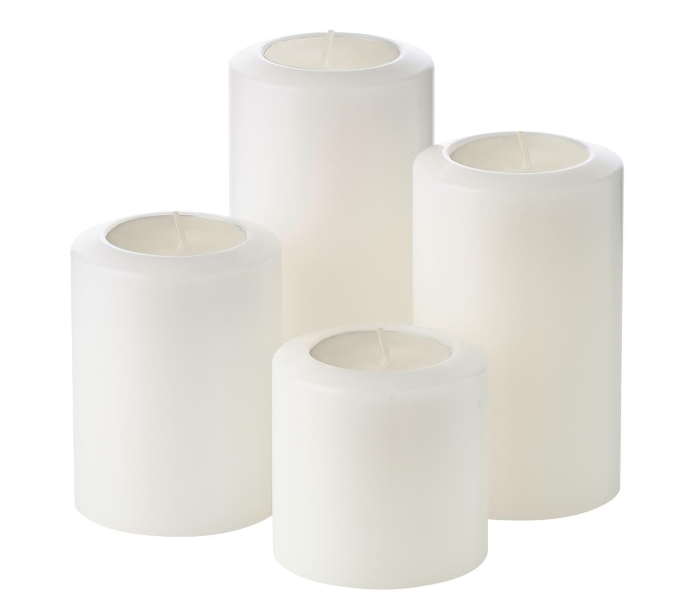 edzard-cornelius-pine-teelichthalter-4er-set-wei-h-6-8-10-12-cm image 1