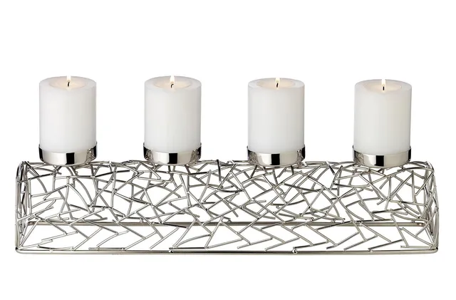 edzard-milano-adventskerzenhalter-44-cm-silber-vernickelt image 1