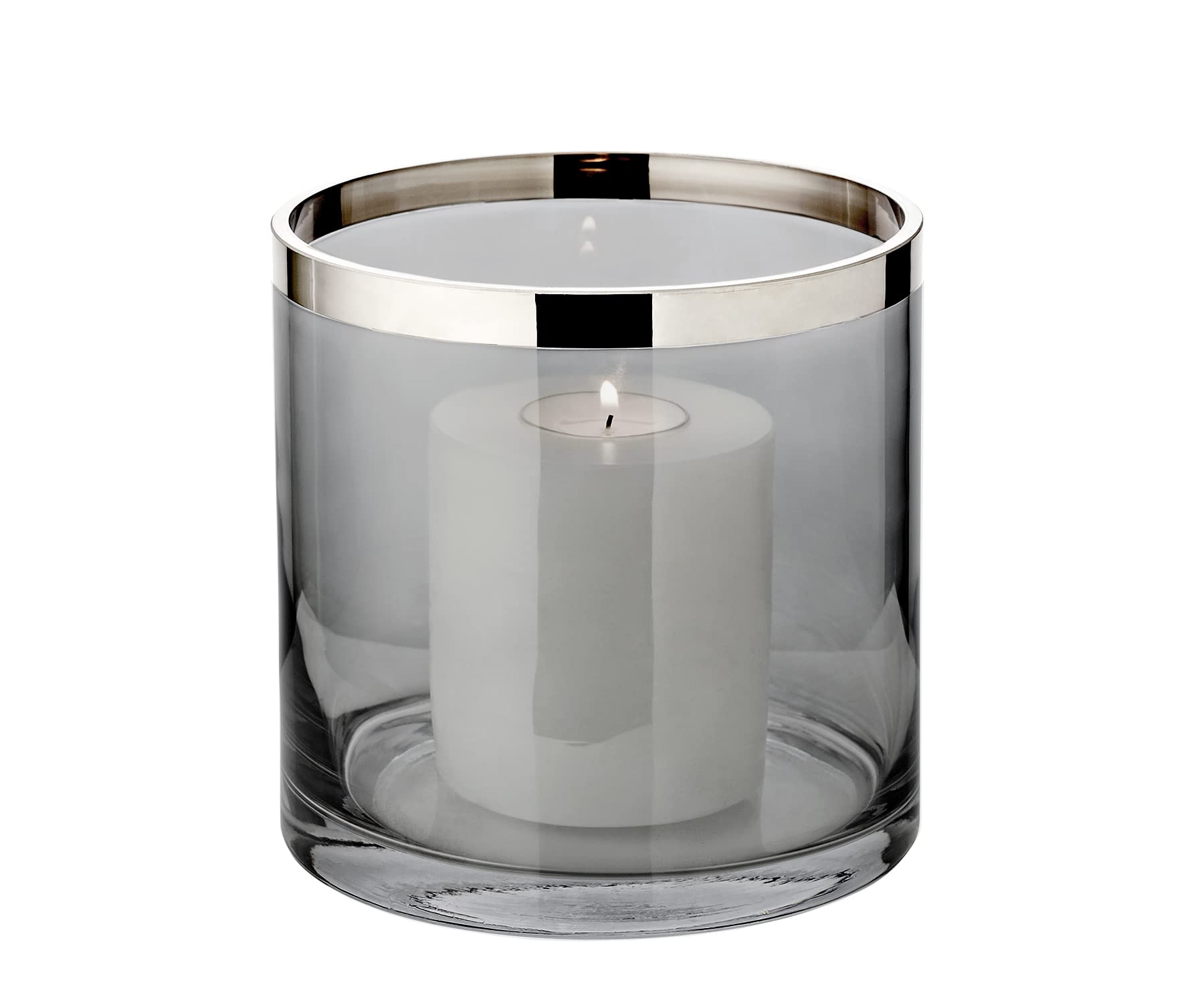 edzard-zeus-windlicht-15-cm-rauchglas-mit-platinrand image 1