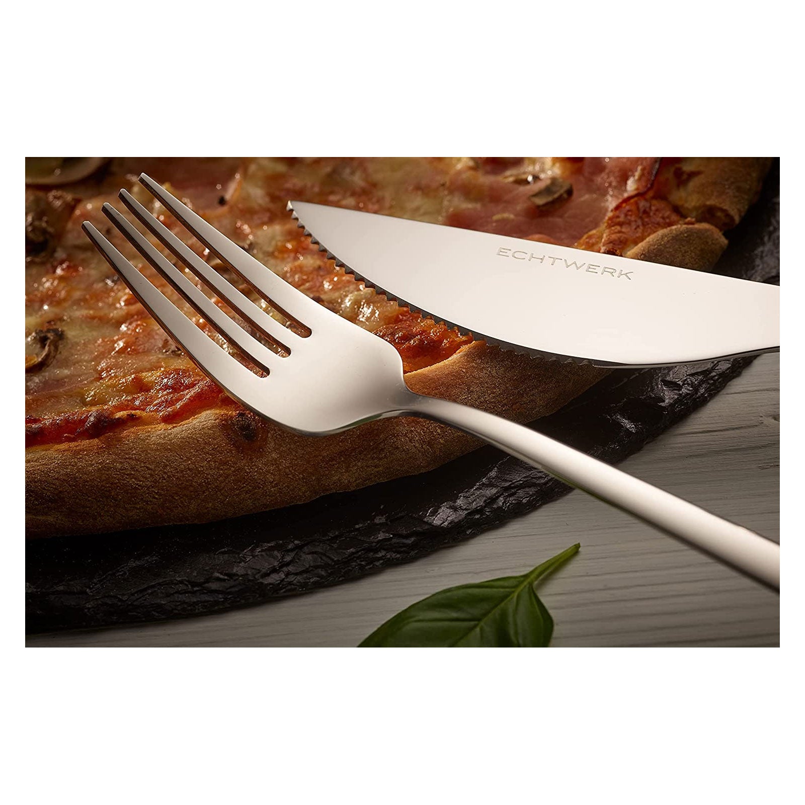 echtwerk-pizzabesteck-set-8tlg-steakbesteck-silber-gl-nzend-edelstahl image 8