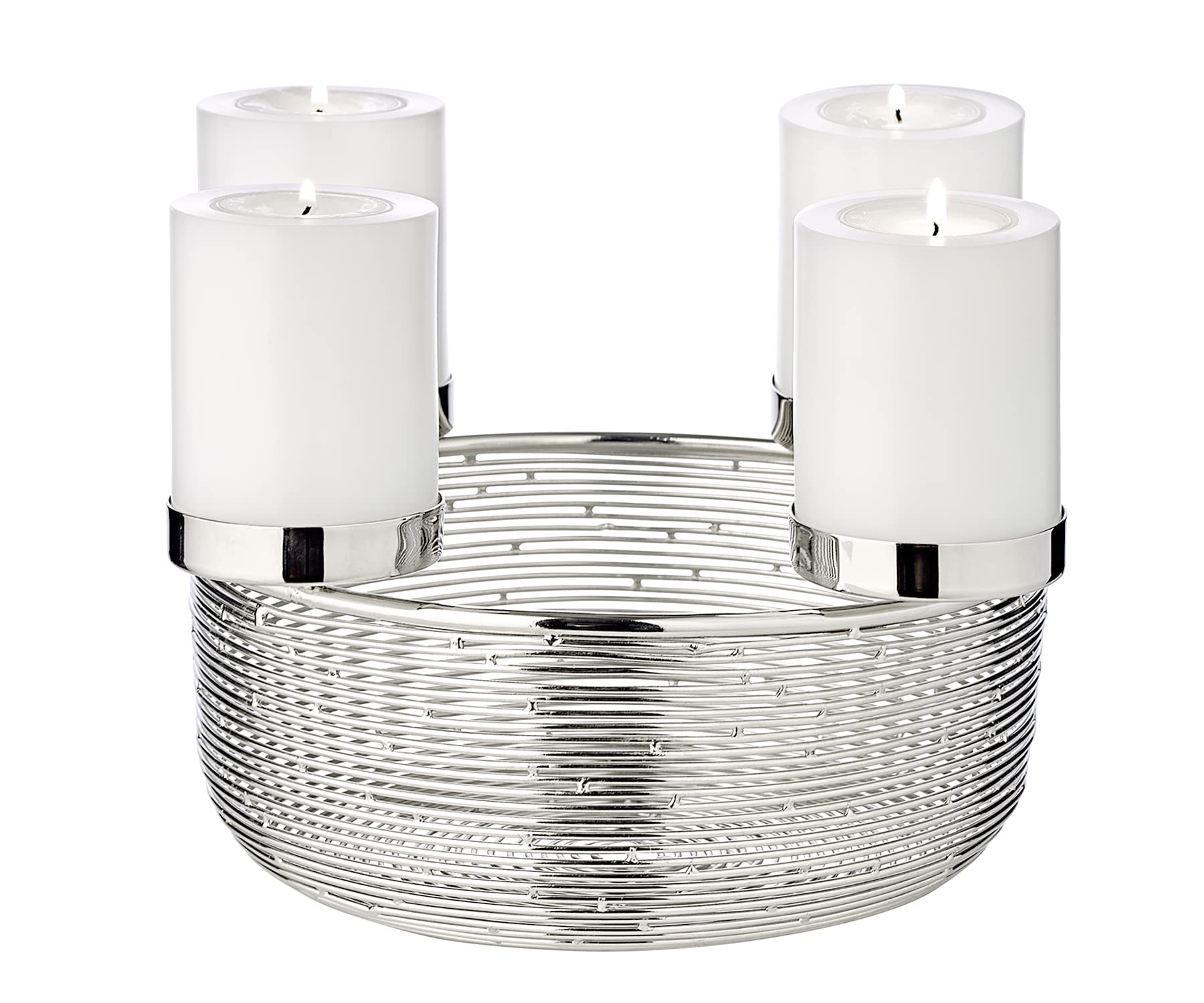edzard-milano-adventskranz-rio-26-cm-edelstahl-hochglanz image 2