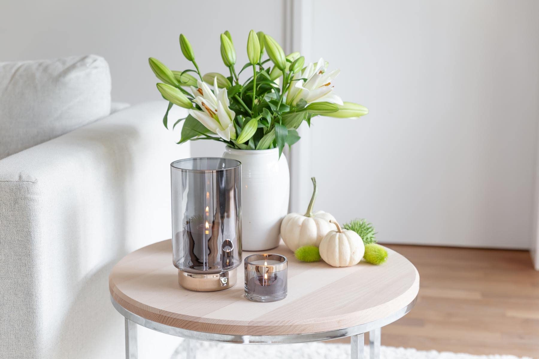 edzard-molly-isla-windlicht-21-cm-rauchglas-platinrand image 4