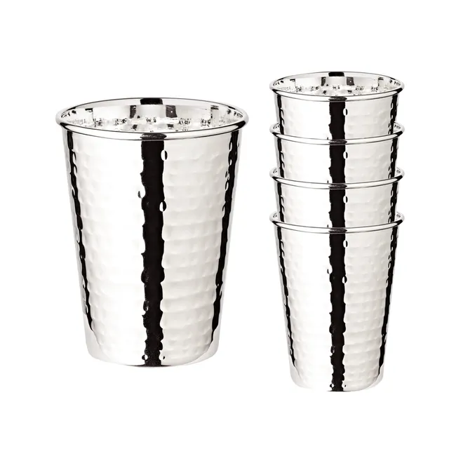 edzard-mido-silberbecher-4er-set-10-cm-geh-mmert-versilbert image 1