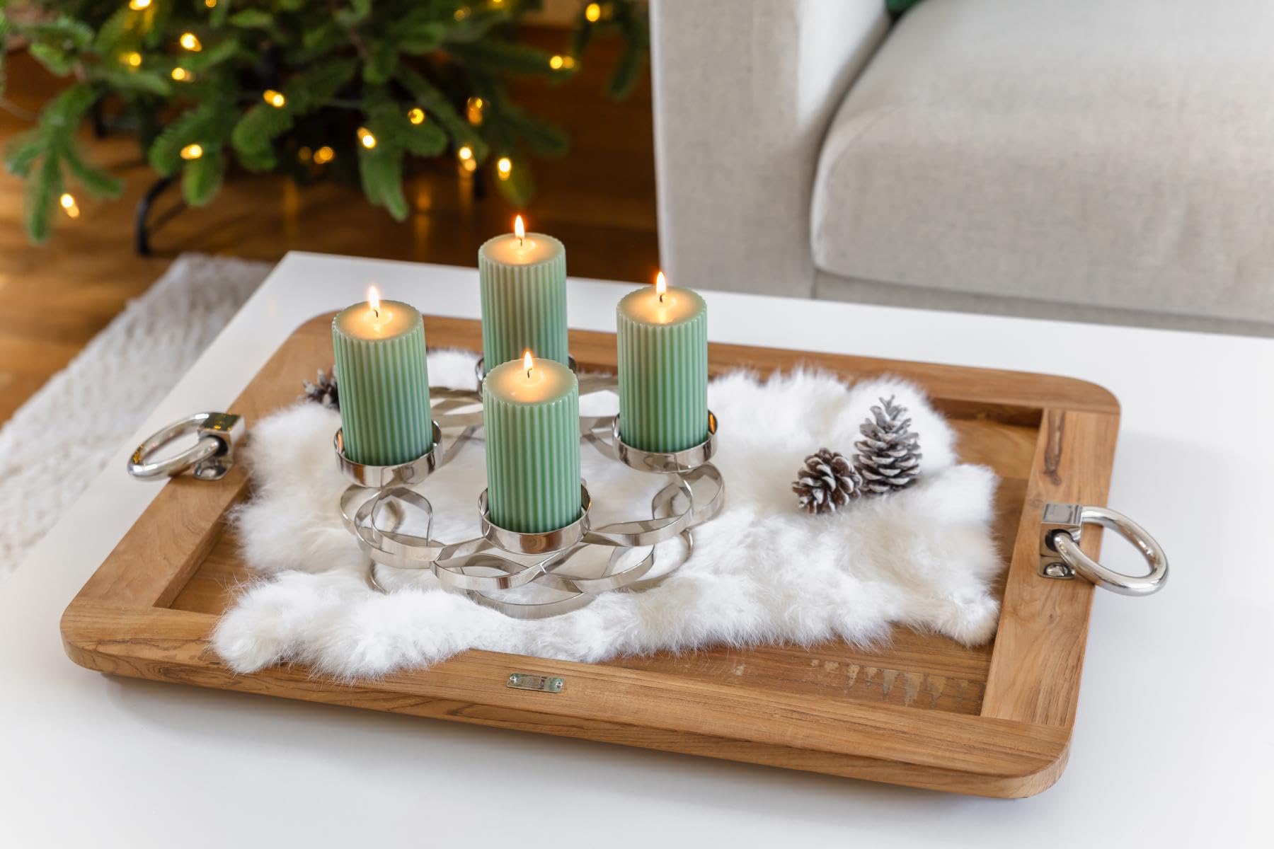 edzard-alita-adventskranz-edelstahl-silber-25-cm-6-cm image 6