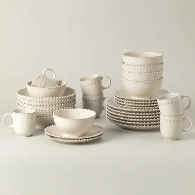 costa-nova-pearl-geschirrset-30-teilig-creme-mit-becher image 1